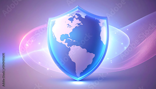Global Cybersecurity and Data Protection Concept
