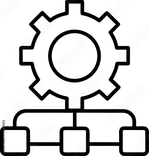 Gear setup hierarchy system configuration icon