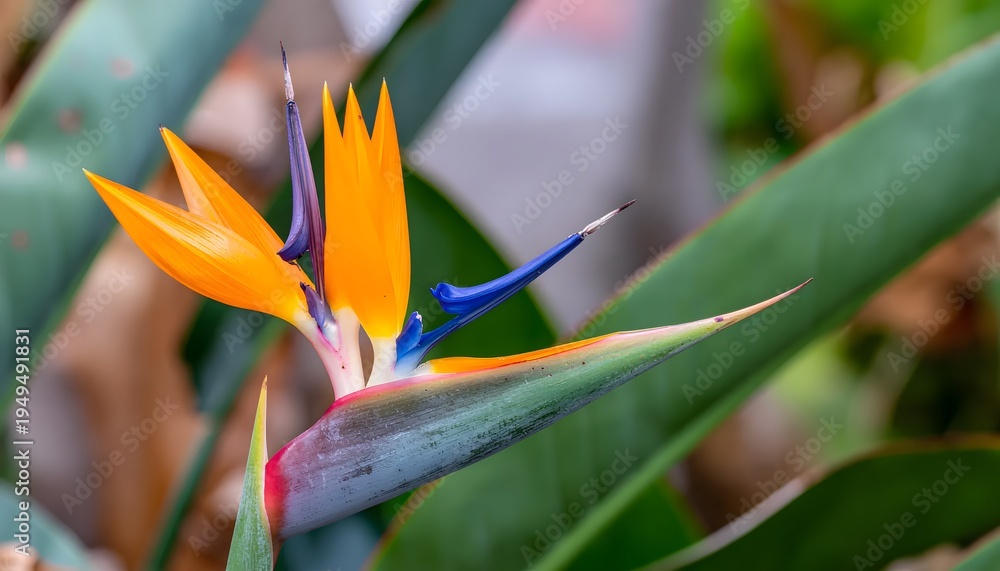 Fototapeta premium Bird of Paradise flower in bloom.