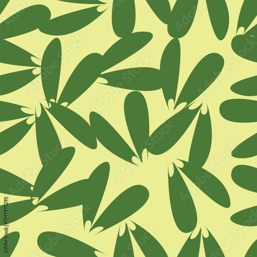 seamless pattern with green leaves