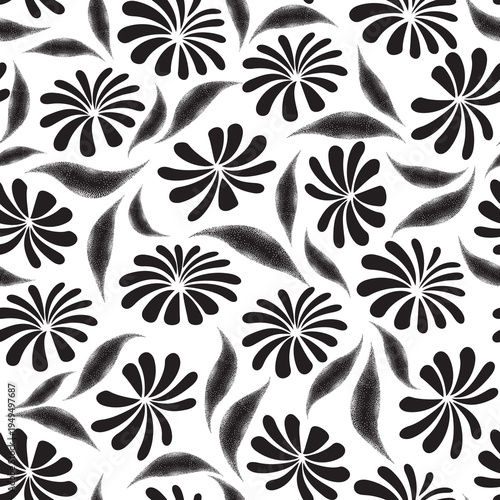Floral seamless pattern. Flower bloom background. Flourish garden texture with flowers.