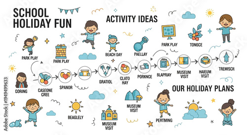 Children Playing Holiday Fun Activities.