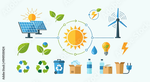 Eco Friendly Sustainable Energy Concept.