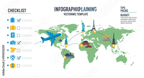 Infographic Explaining Vacation Planning Template.