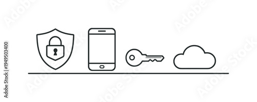 Personal cybersecurity awareness and safe digital identity protection helping individuals secure accounts and sensitive information across everyday online activity, shield symbol