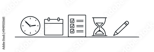 Efficient time management and daily productivity planning helping professionals organize schedules, track responsibilities, and maintain focused work routines in modern