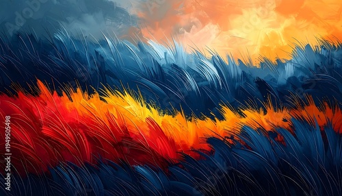 Vibrant abstract colorful brush stroke background.
