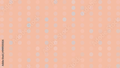 Minimalist peach circle grid pattern background.