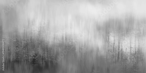 Abstract atmospheric monochrome artwork. This captures a minimalist, artistic depiction of a blurred forest scene through soft, vertical lines, creating a dreamy and evocative atmosphere.