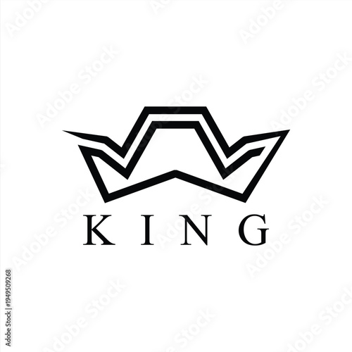 KING Logo Design with crown emblem