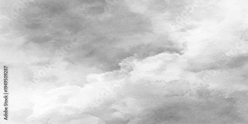 Abstract serene aerial view, fluffy white clouds drift across a tranquil sky, embodying peace and vastness.