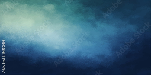 Abstract ethereal interplay of moody shades of blue, with light radiating down. Evoking serenity and vastness, perfect for digital art, and abstract design.