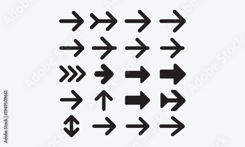 Arrow icons set. Arrow collection. Simple arrow big set. Vector illustration