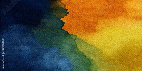 Abstract watercolor painting featuring a vibrant blend of colors, capturing the fluidity and texture of the artistic medium. 