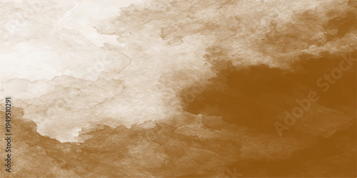 Abstract ethereal golden brown watercolor washes cascade across the canvas, reminiscent of a sunset. This is the abstract view of an image that evokes tranquility and creativity.