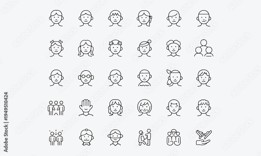 Obraz premium Child Care Icon Set. Containing parenting, baby care, feeding, hygiene, and medical icons. Perfect for family health apps, daycare services.vector illustration