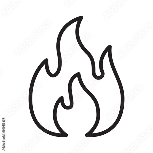 Passion icon. Fire flame icon. Icon symbol for passion, fire, flame, energy, enthusiasm, motivation, drive, intensity, spirit, ambition. Vector illustration