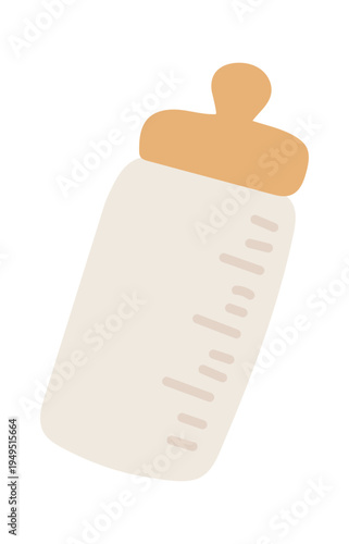 Baby feeding bottle with nipple