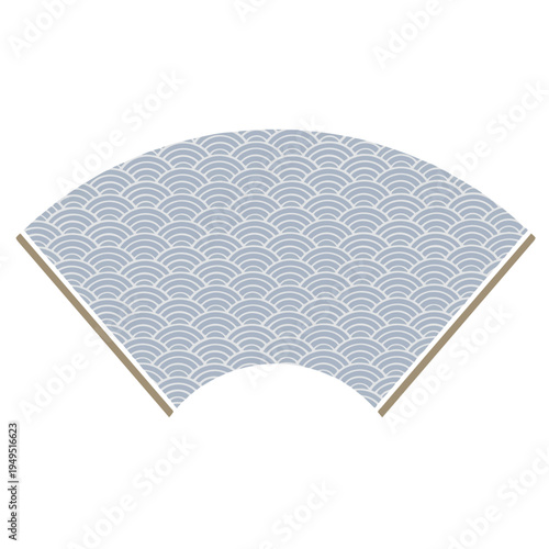 Japanese Fan Illustration with Traditional Patterns – Sensu Design