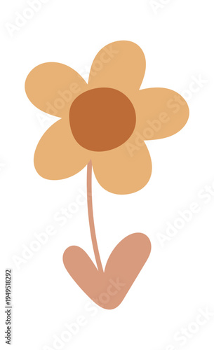 Blooming flower kids boho element