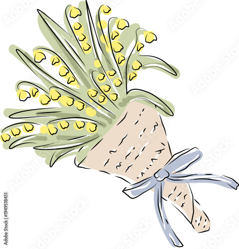Lily Of The Valley Bouquet Sketch