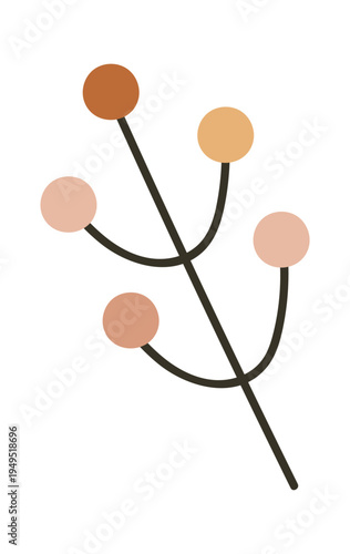 Plant stem kids boho element