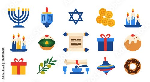 Religious holiday icons collection