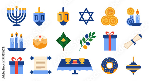 Religious holiday symbols collection