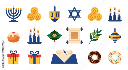 Religious symbols and festive decorations