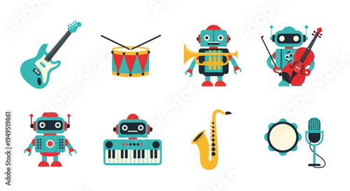 Robots playing musical instruments
