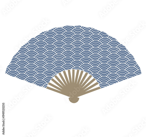 Japanese Fan Illustration with Traditional Patterns – Sensu Design