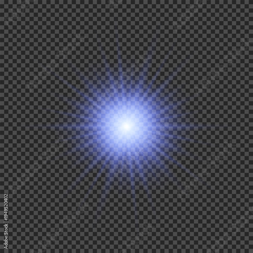 Light effect of blue lens flares