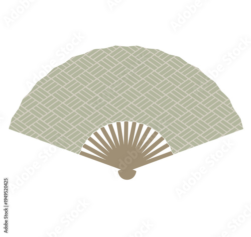 Japanese Fan Illustration with Traditional Patterns – Sensu Design