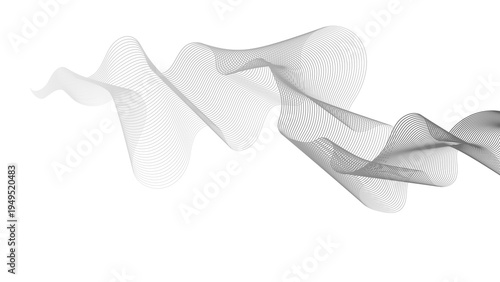 Abstract backdrop with grey wave gradient lines