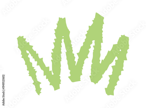 Green lawn grass chalk design