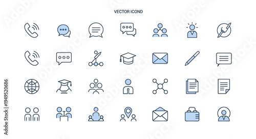 Set of modern line icons and symbols