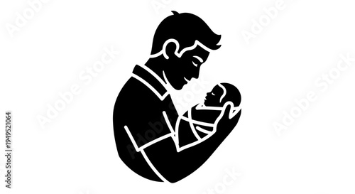 Mother Holding Baby in Her Arms.