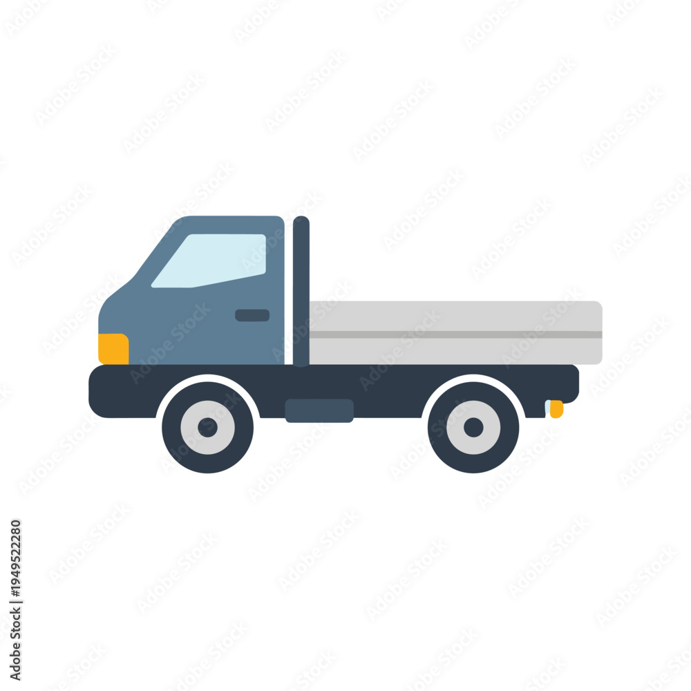 Fototapeta premium Flatbed Truck for Transportation of Goods