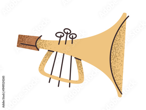 Trumpet cute kids birthday element