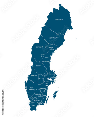 silhouette map of sweden