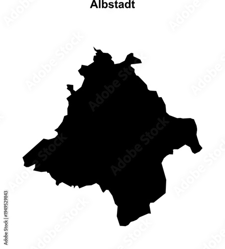 Albstadt (Baden-Wurttemberg) blank outline map
