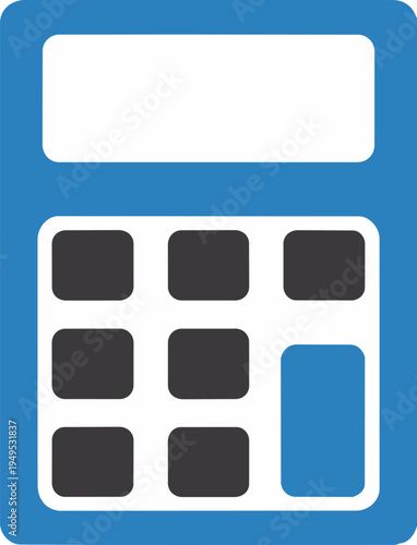 Calculator vector icon for financial accounting and math calculations isolated