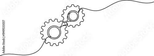 Labor day gears in motion celebrating workers' contributions