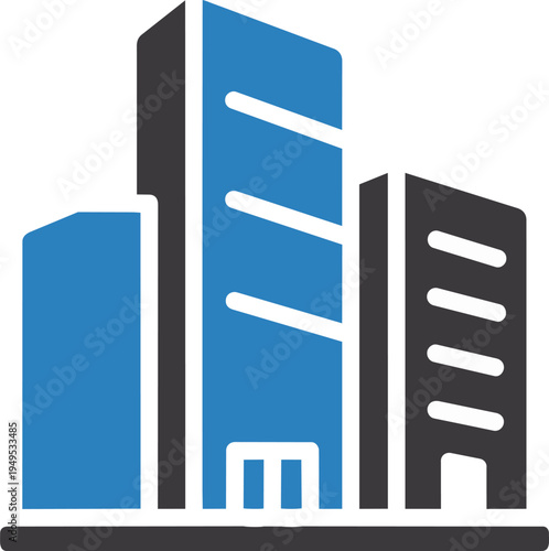 Office buildings and corporate headquarters vector icon isolated