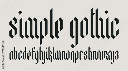 Gothic font. A complete set of English capital letters in a vintage style. Medieval Latin letters. Vector calligraphy and lettering.No ai