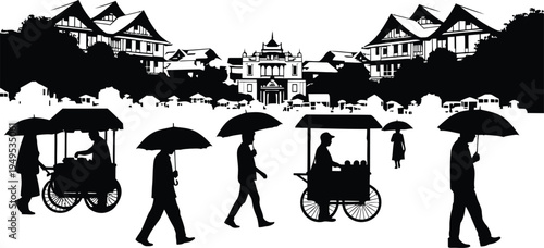 vector illustration of an old castle