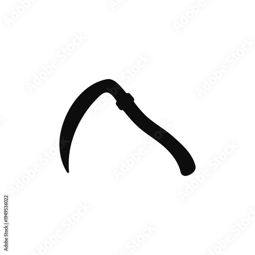 Billhook farming silhouette vector flat illustration design.