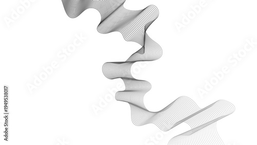 Abstract backdrop with grey wave gradient lines