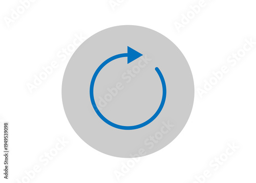 Obraz na płótnie blue refresh button icon png file type