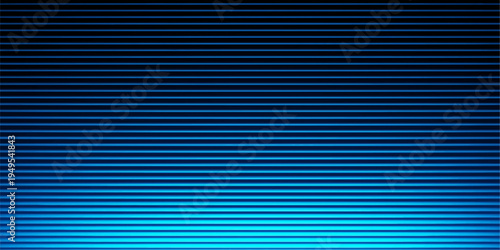 Blue abstract background featuring a horizontal pattern of corrugated metallic stripes and steel lines on a textured surface